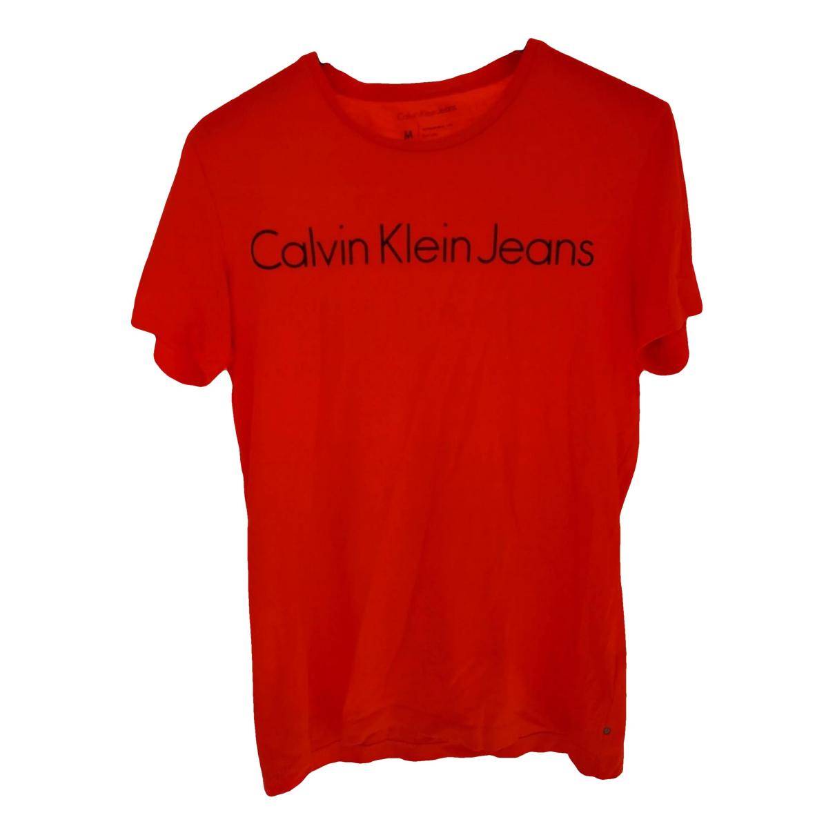 T-shirt CALVIN KLEIN JEANS Orange size M International in Cotton - 34830098