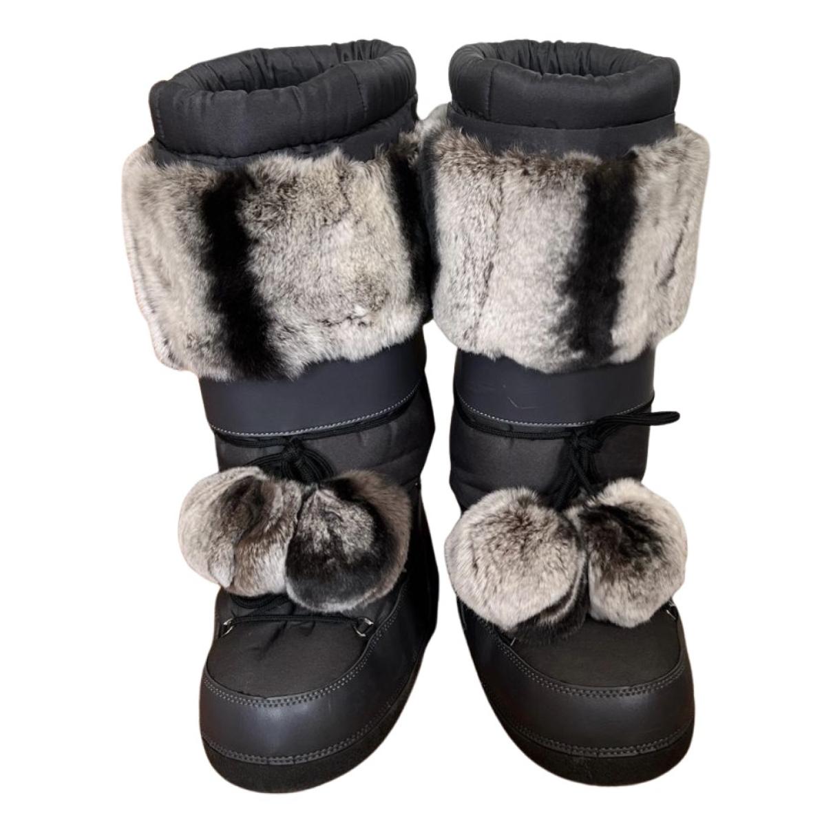 Rabbit snow boots Dior Grey size 10 US in Rabbit - 34981933