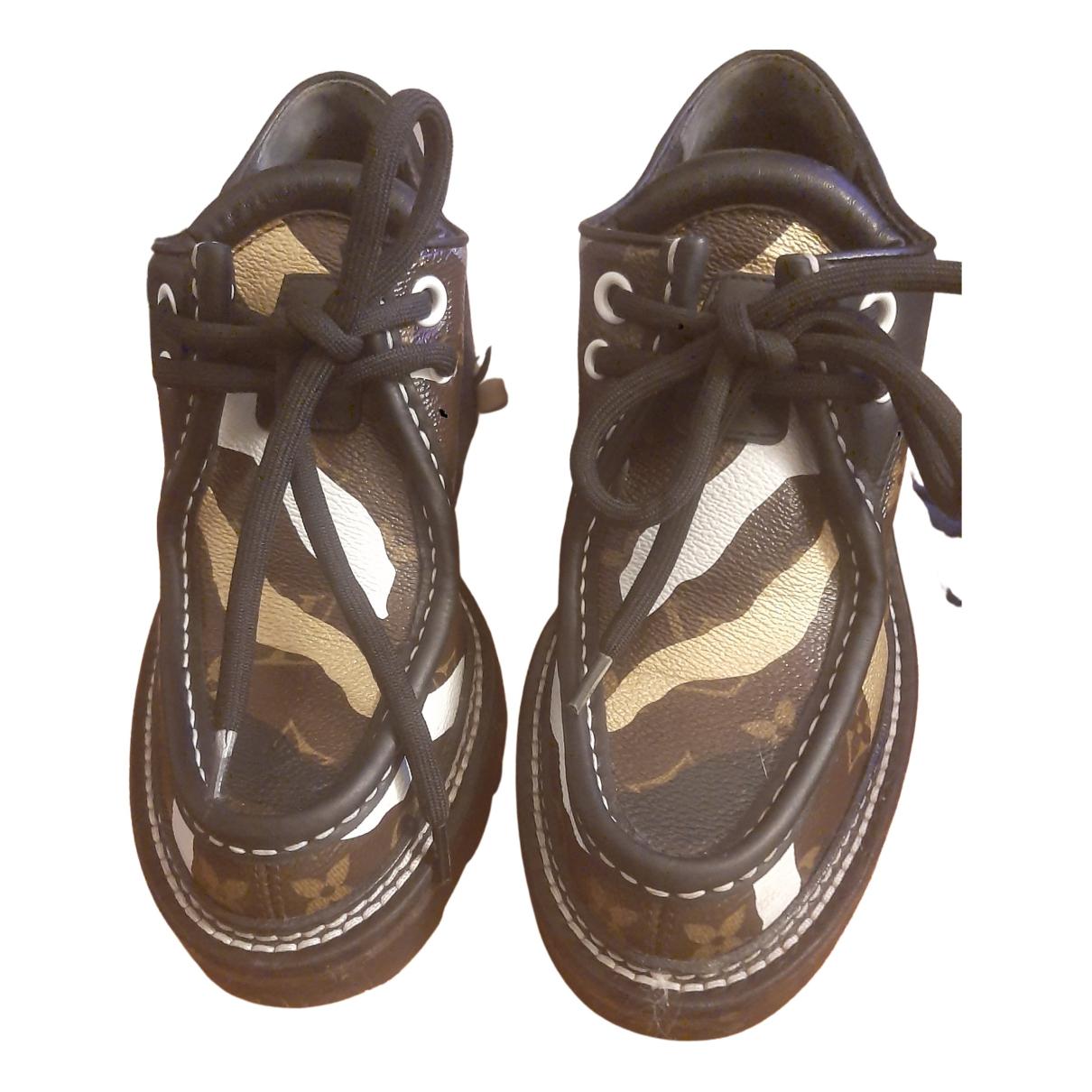 Lv beaubourg leather lace ups Louis Vuitton Brown size 37 EU in
