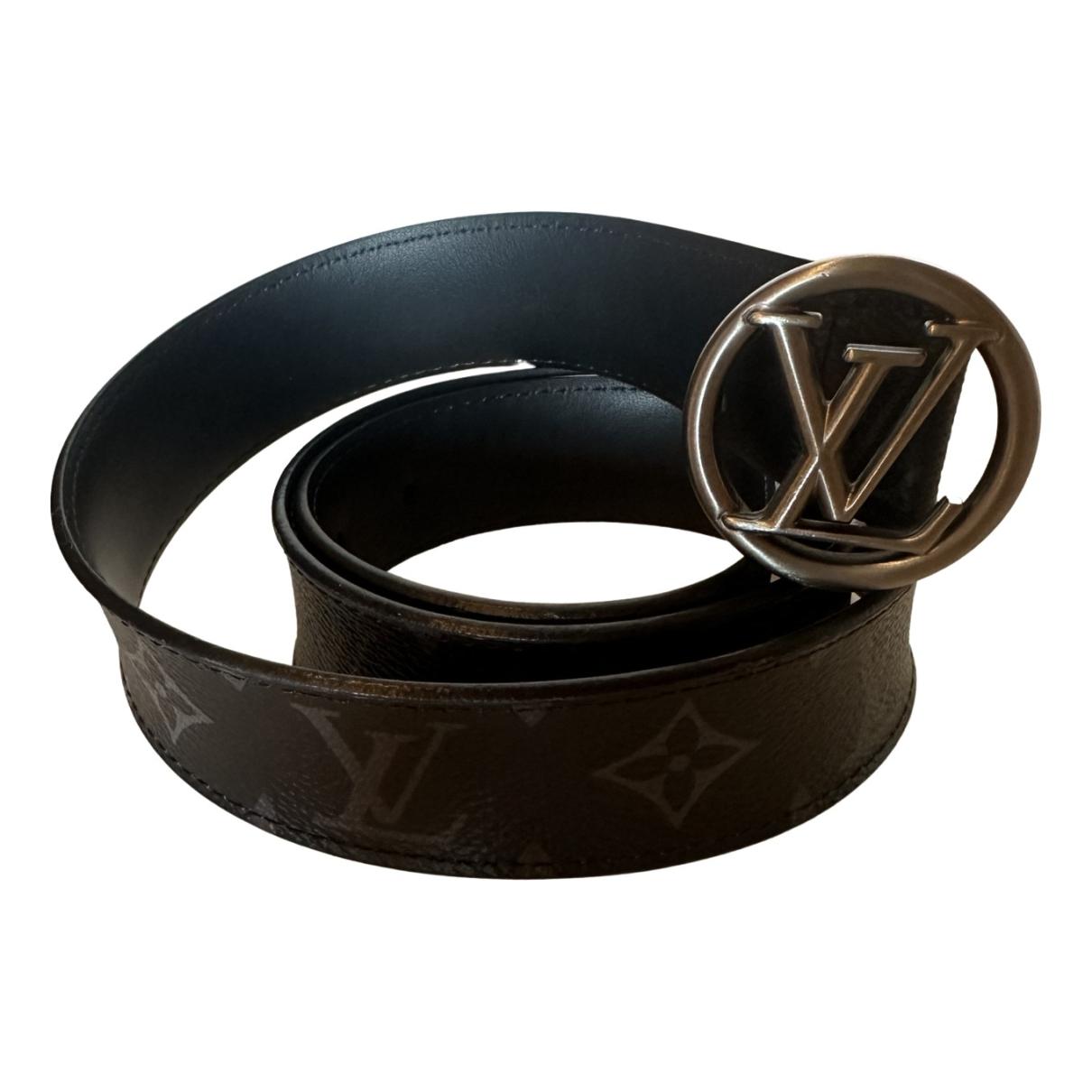 Initiales leather belt Louis Vuitton Black size 95 cm in Leather - 32941503