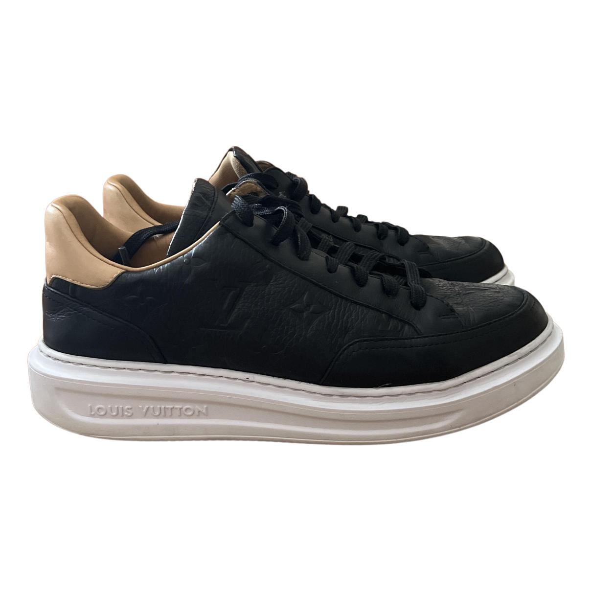 Beverly hills leather low trainers Louis Vuitton Black size 12 UK in  Leather - 35996695