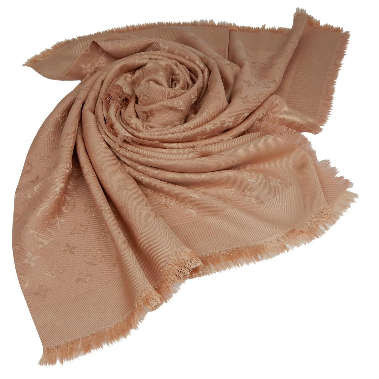Wool scarf Louis Vuitton Pink in Wool - 16640378