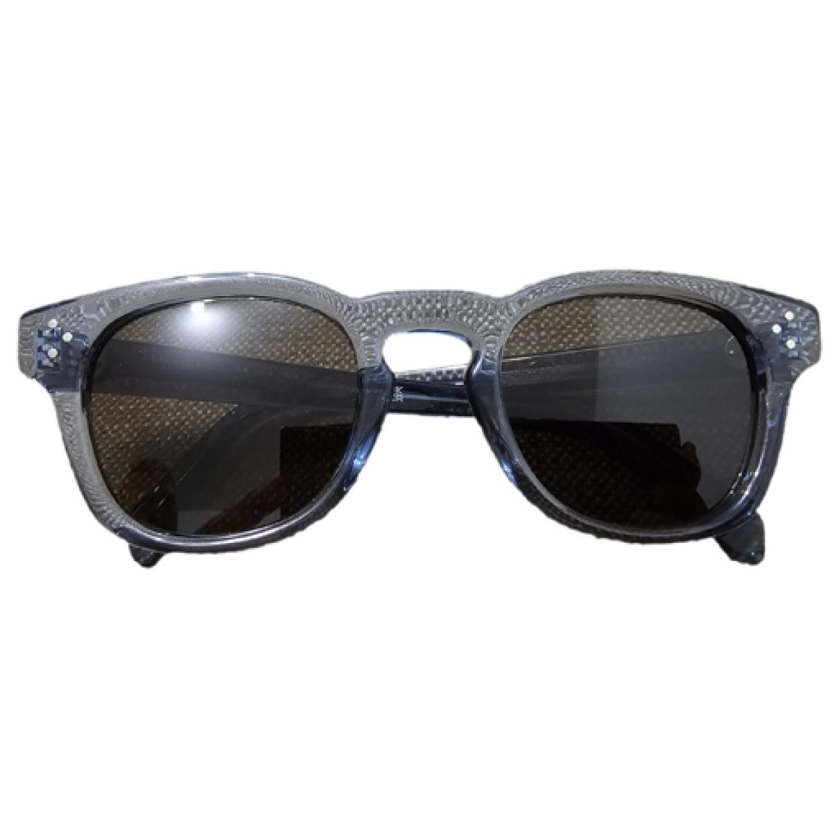 1990s Chanel Blue Rimless Shield Sunglasses