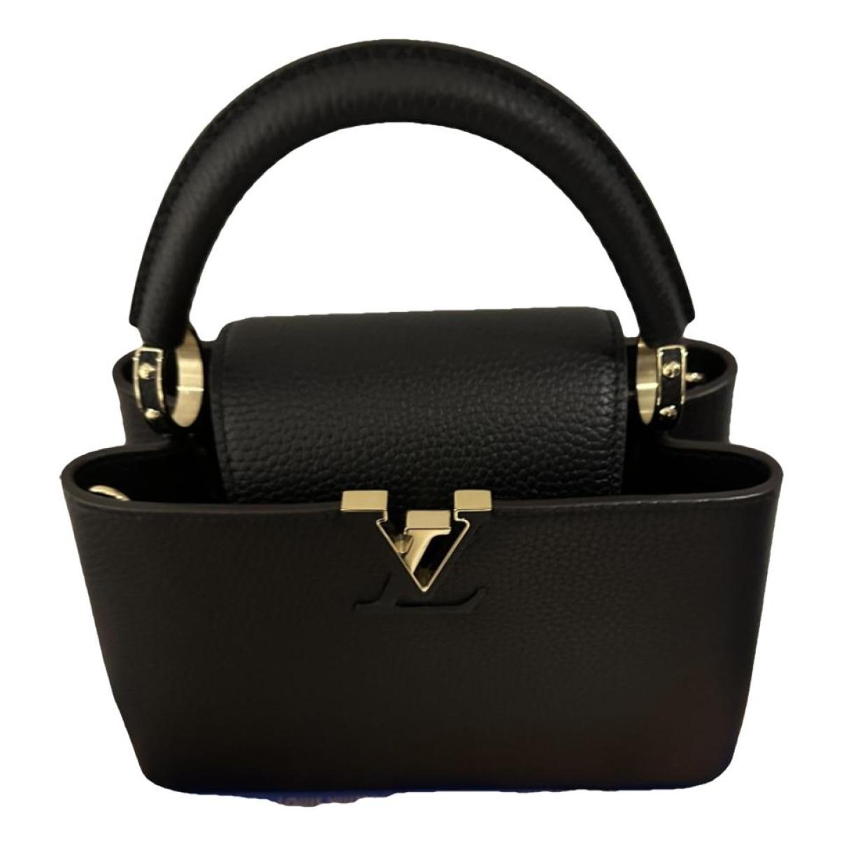 Capucines leather handbag Louis Vuitton Black in Leather - 36343344