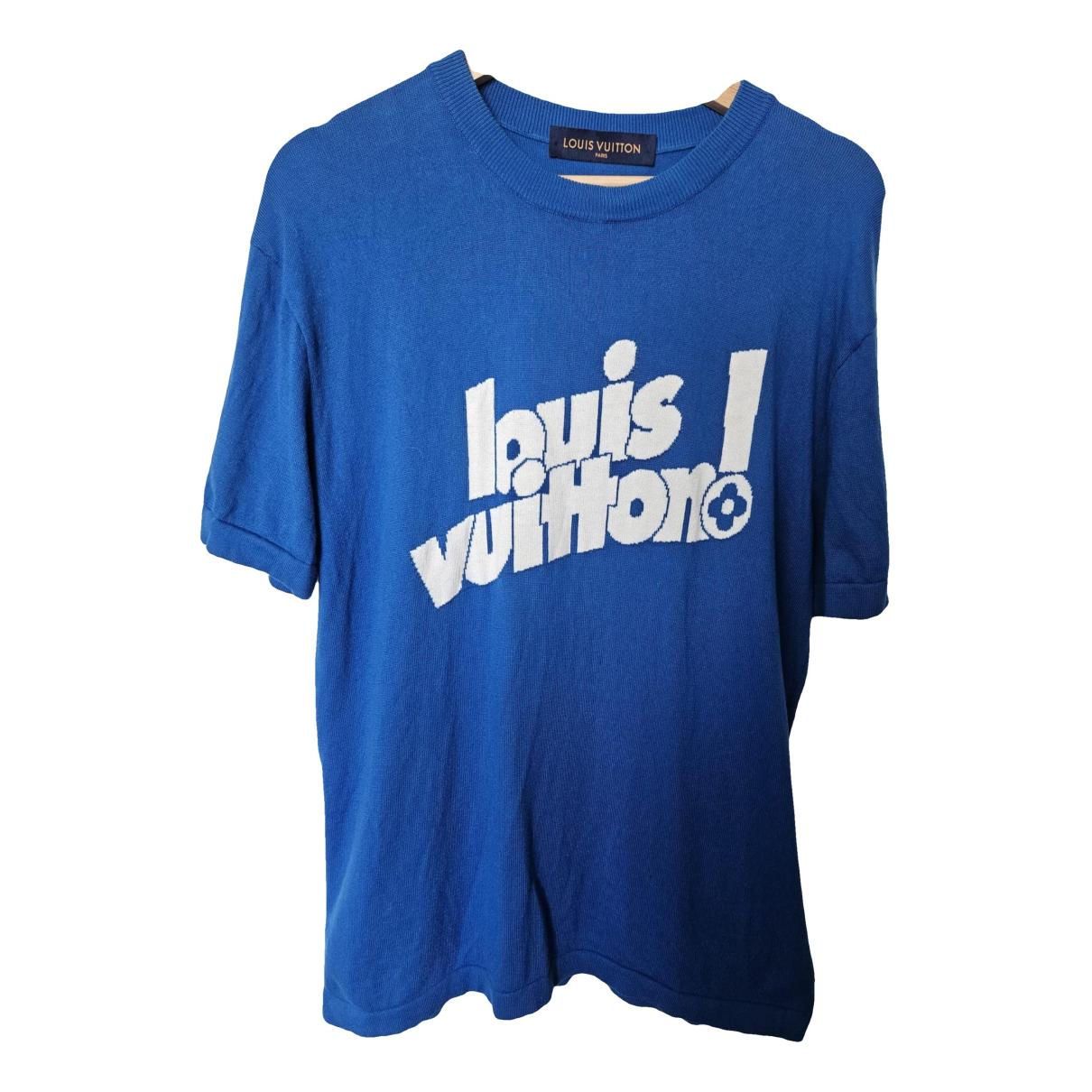 T-shirt Louis Vuitton Blue size M International in Cotton - 35410179