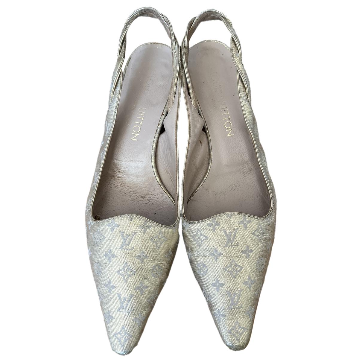 Louis Vuitton Women's Archlight Slingback Pumps Leather and Fabric Blue  1952205