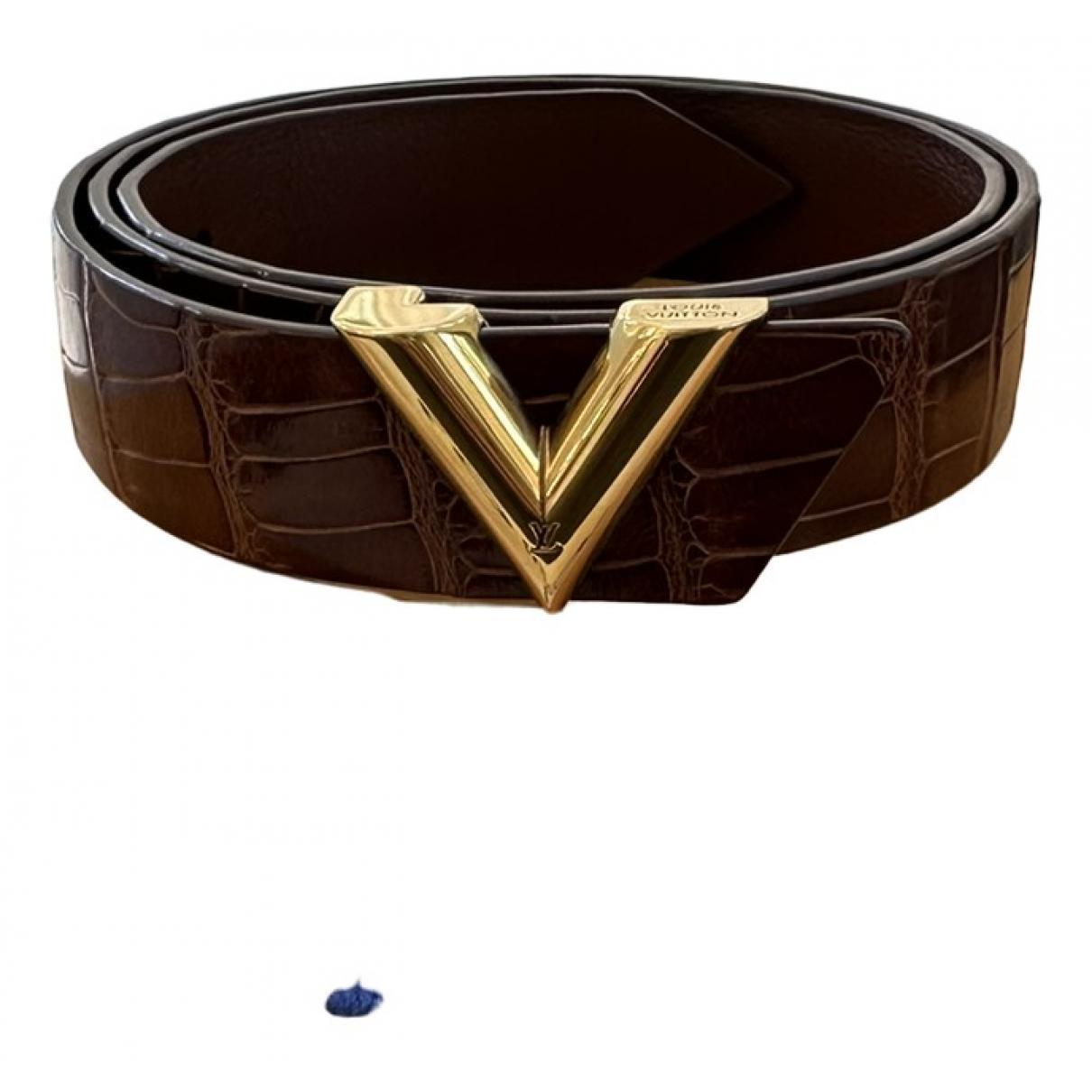 Leather belt Louis Vuitton Brown size Not specified International in  Leather - 26167813