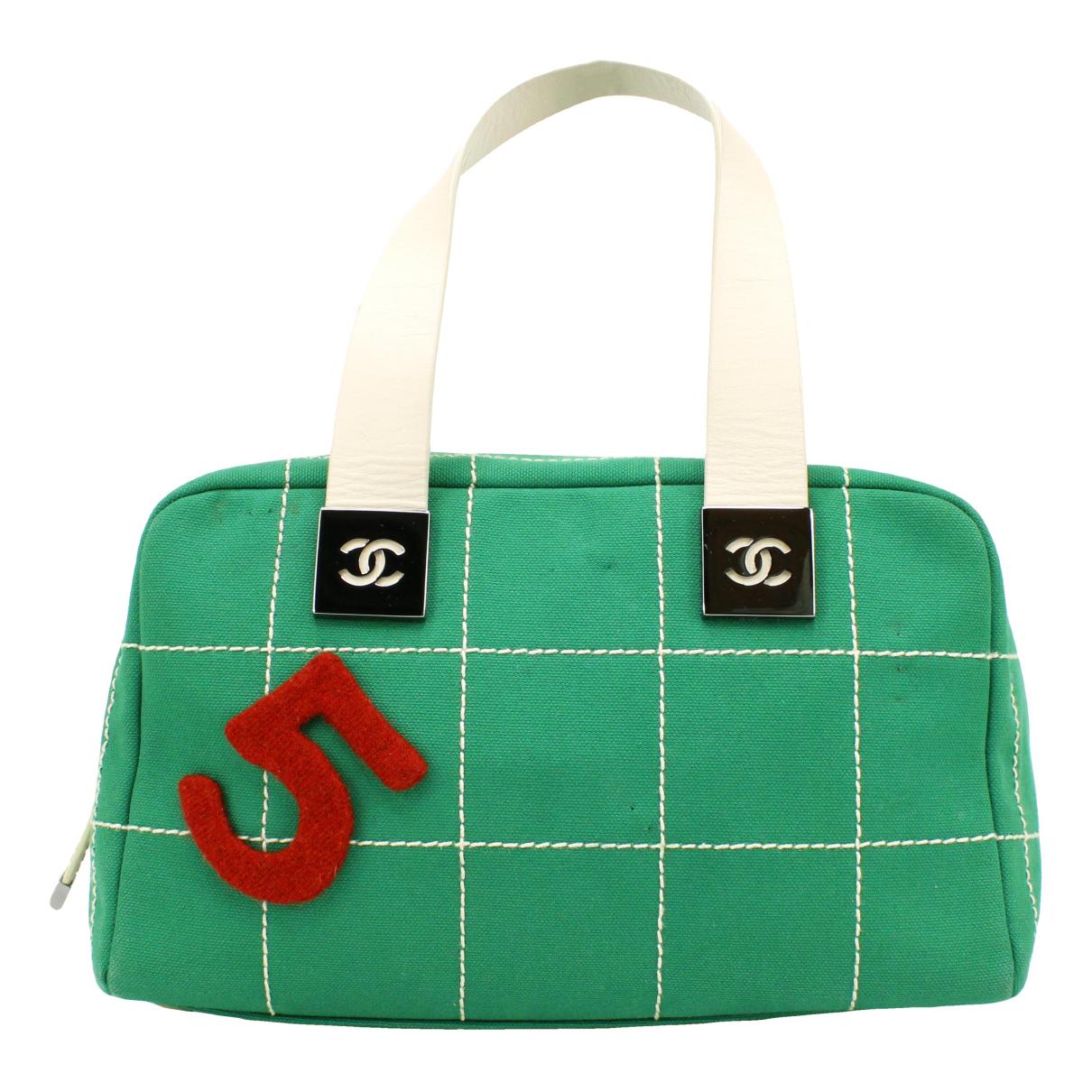 Auth CHANEL Cambon Line CC Green Quilted Leather Shoulder Bag Purse #42942