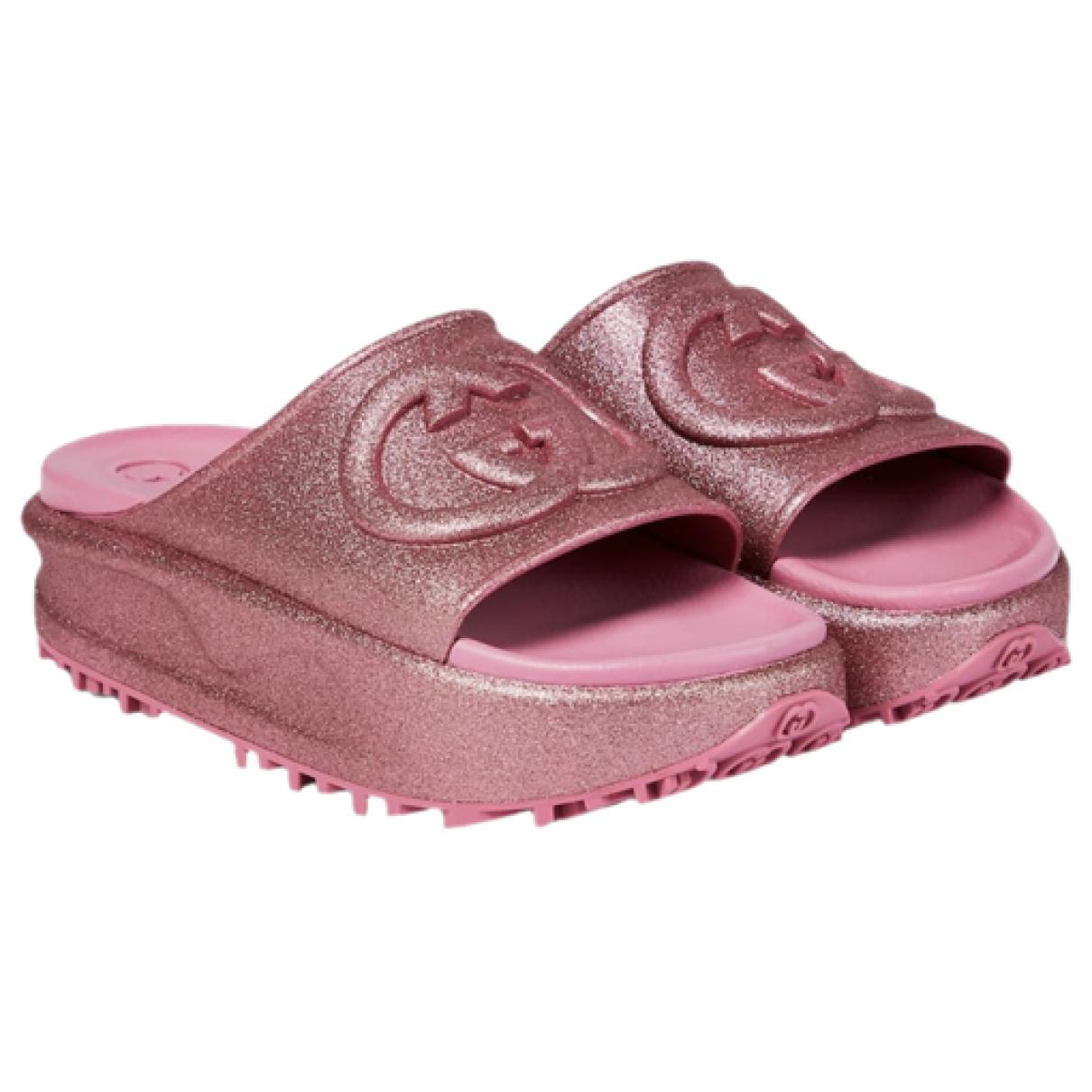 LOUIS VUITTON Calfskin Pool Pillow Flat Comfort Sandals 36 Rose Pop Pink  1232802