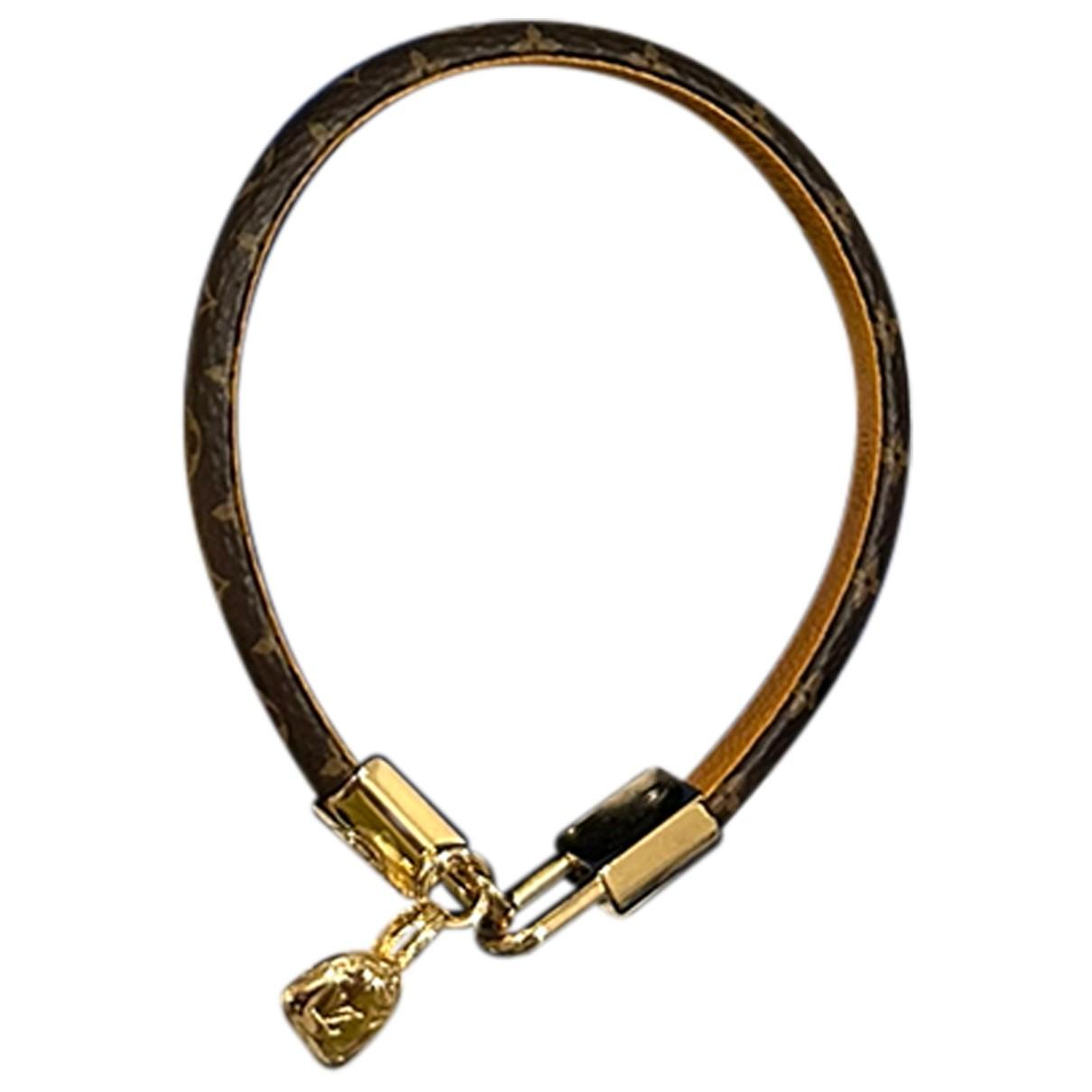Monogram en cuir bracelet Louis Vuitton Marron en Cuir - 36752596