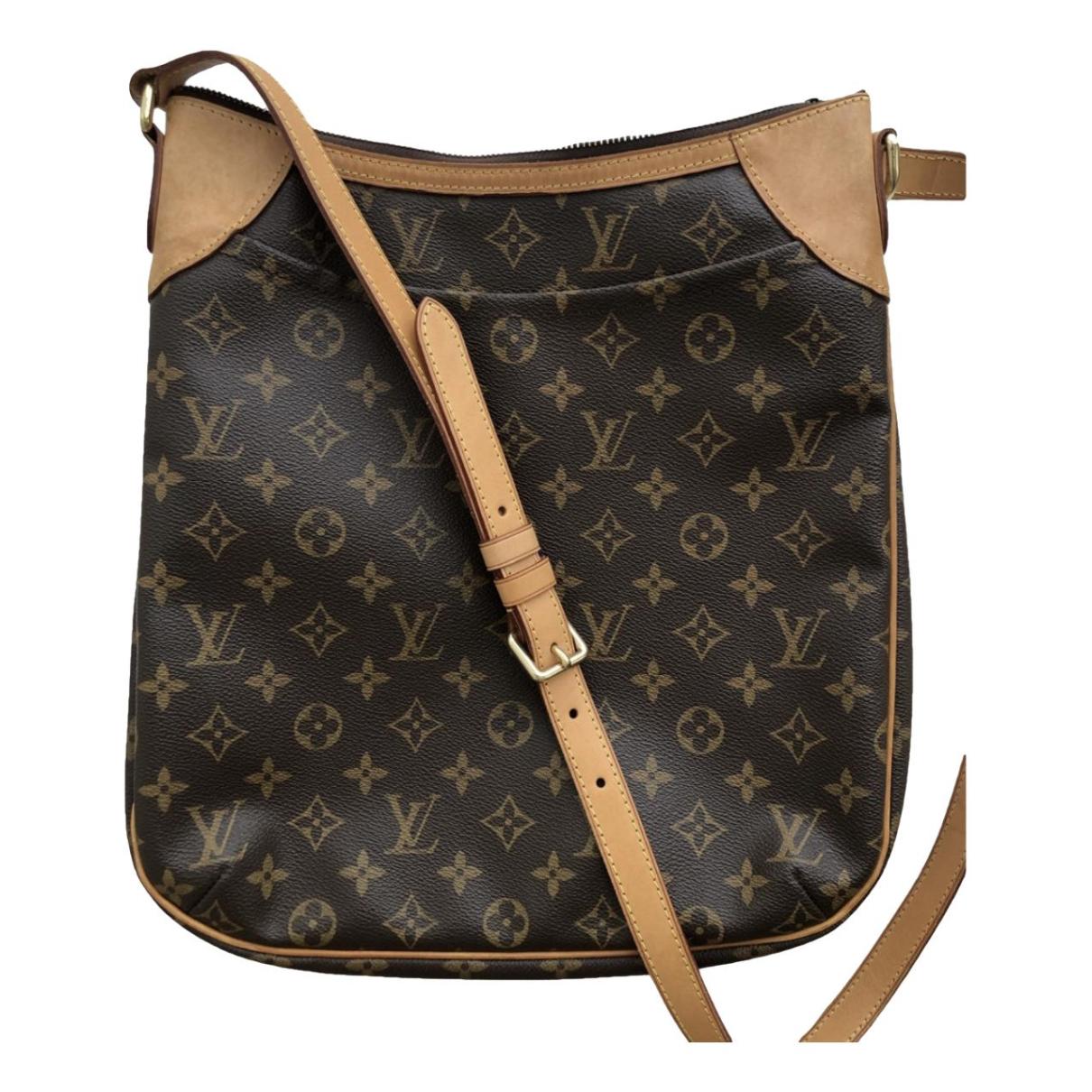 Odéon cloth handbag Louis Vuitton Brown in Cloth - 35577670