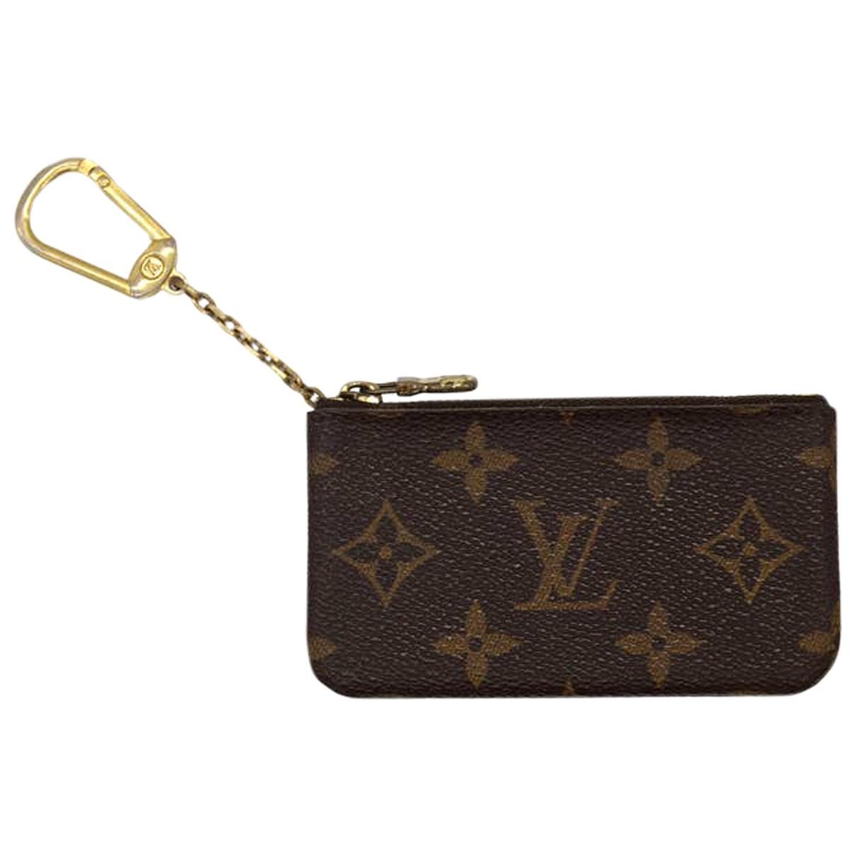 Leather key ring Louis Vuitton Blue in Leather - 35460386