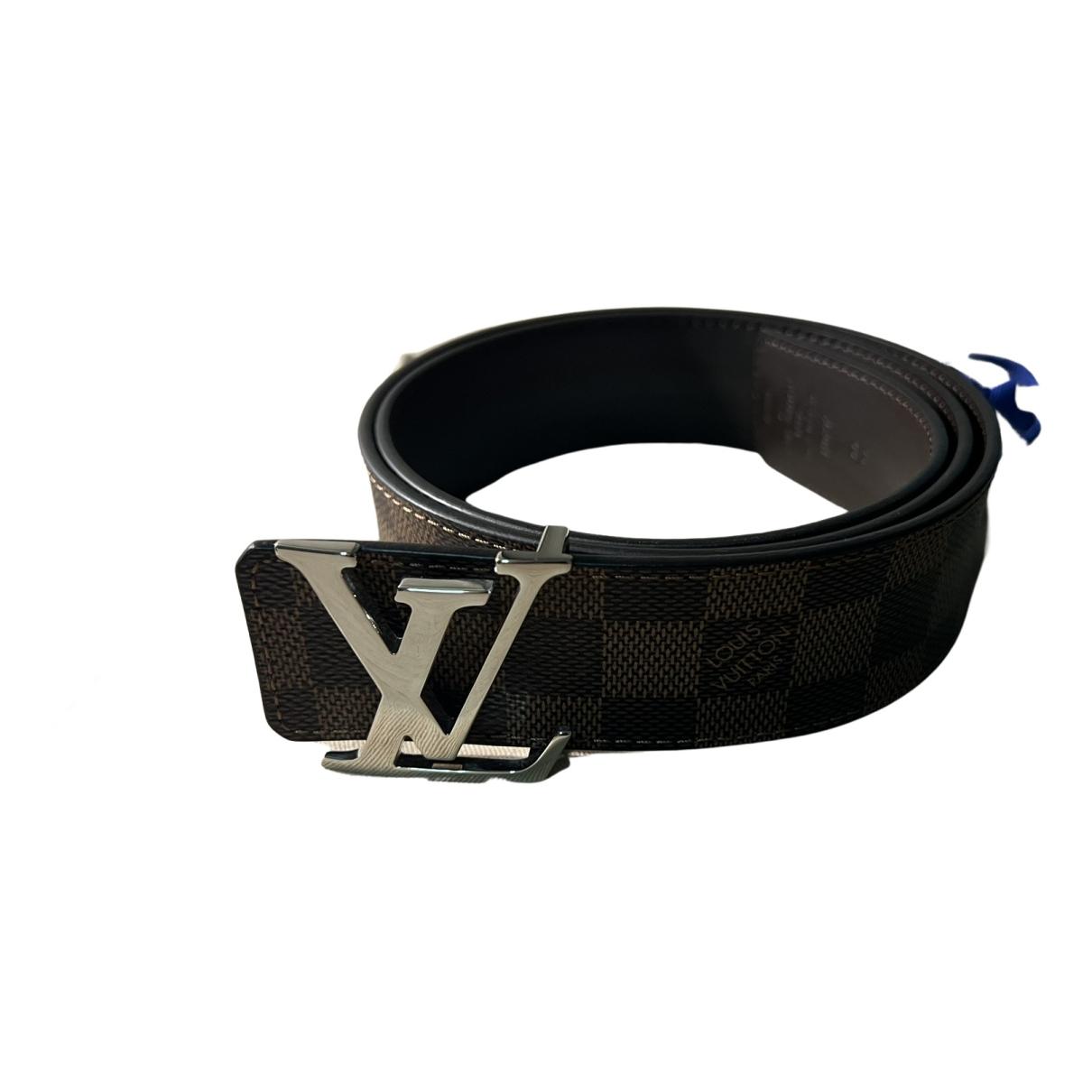 Initiales leather belt Louis Vuitton White size 90 cm in Leather - 24907834