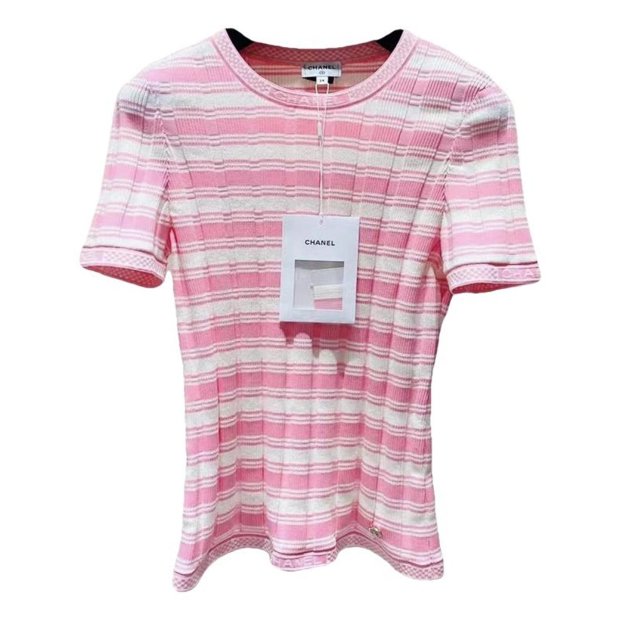 T-shirt Chanel Pink size 36 FR in Cotton - 35195928