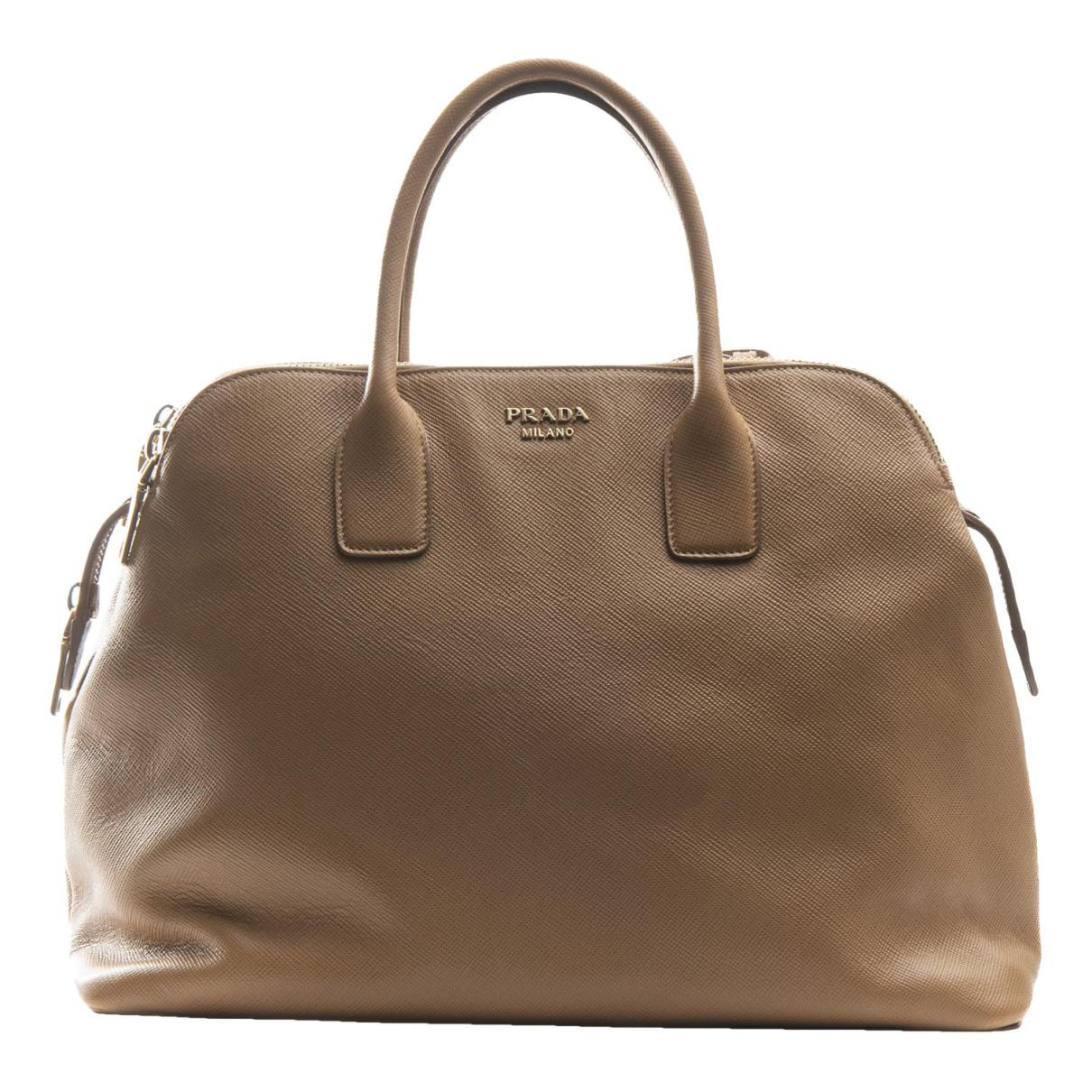 Prada Galleria Cameo Beige Saffiano Leather Shoulder Bag For Sale at  1stDibs