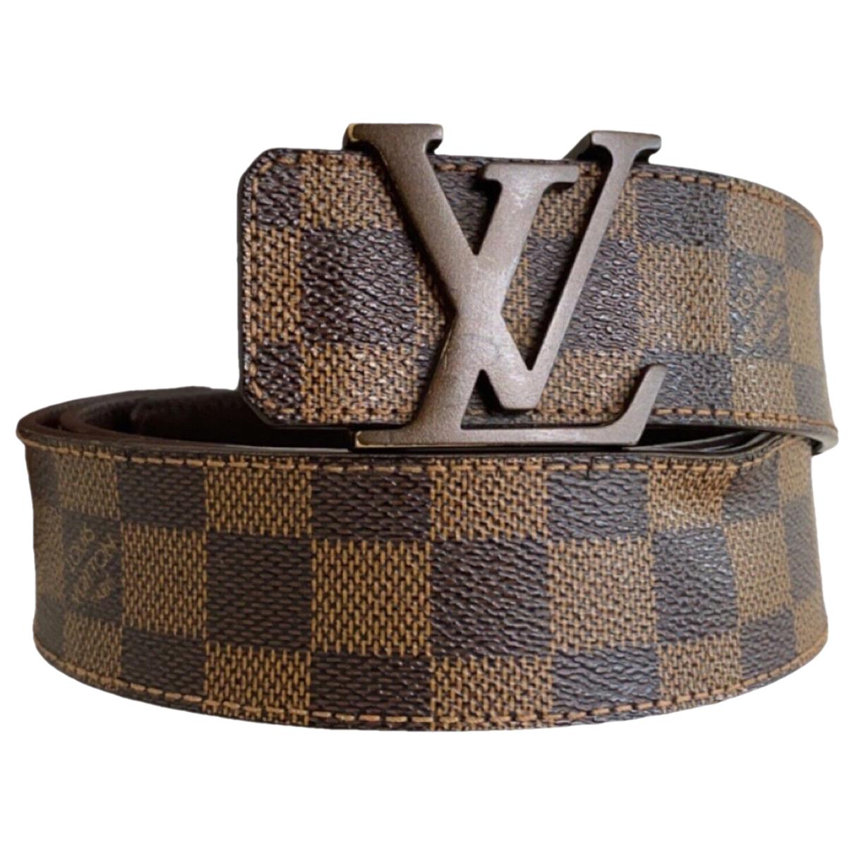 Initiales leather belt Louis Vuitton Beige size 100 cm in Leather - 32146836