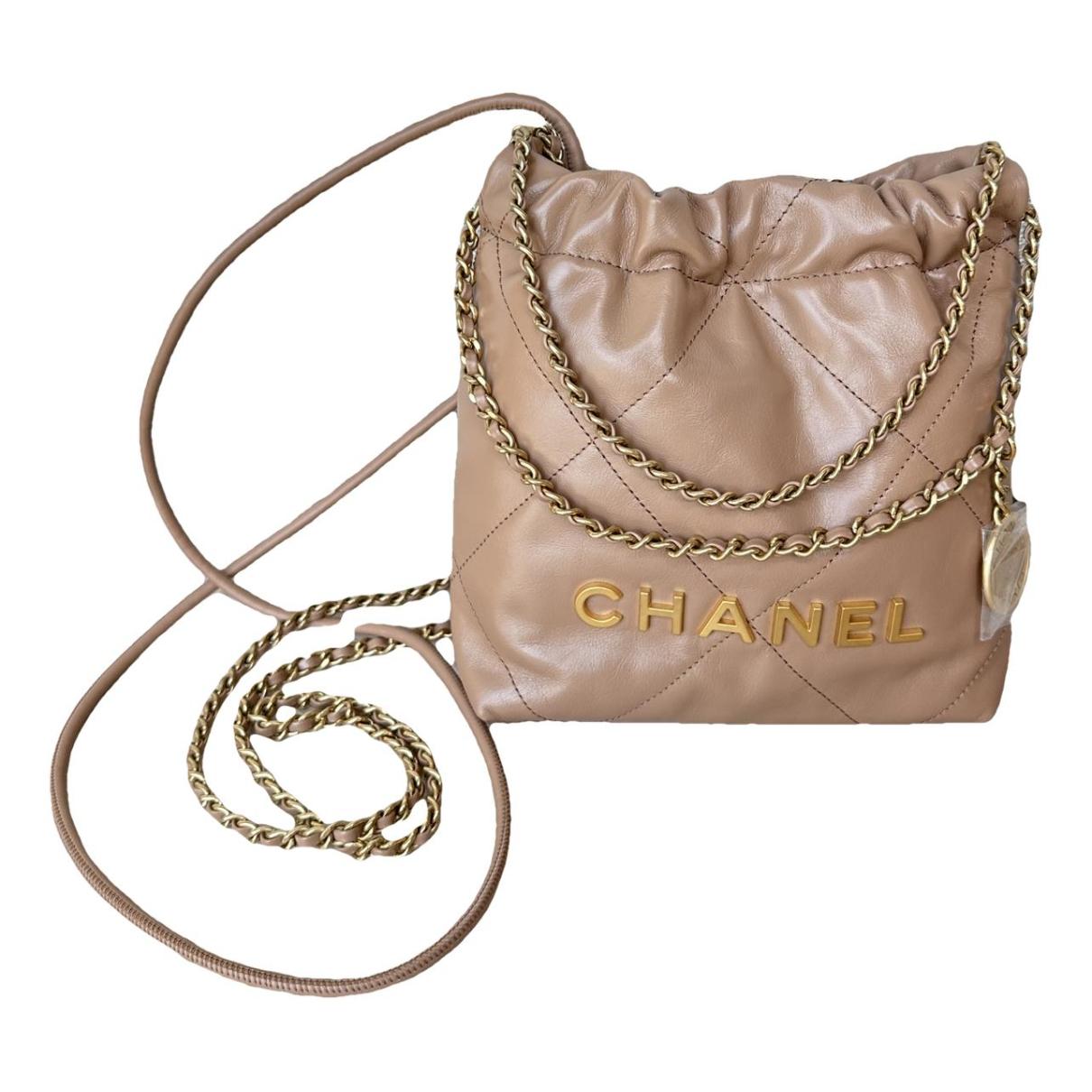 Chanel 22 leather crossbody bag Chanel Beige in Leather - 35585945