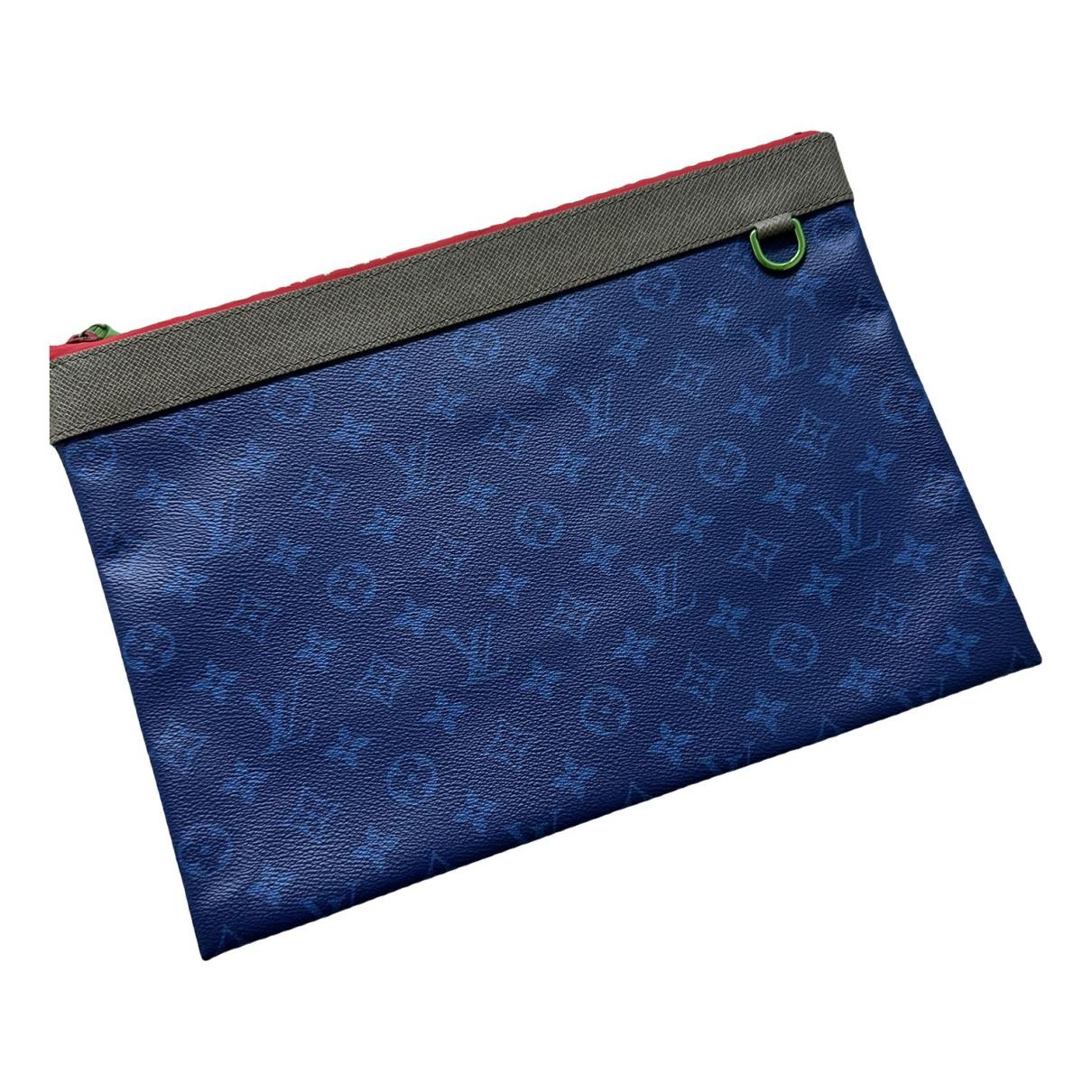 Pochette voyage leather small bag Louis Vuitton Blue in Leather - 31263045