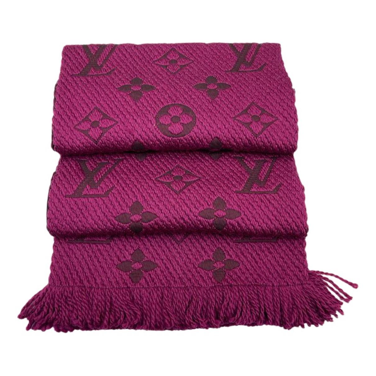 Logomania wool scarf Louis Vuitton Blue in Wool - 37562608