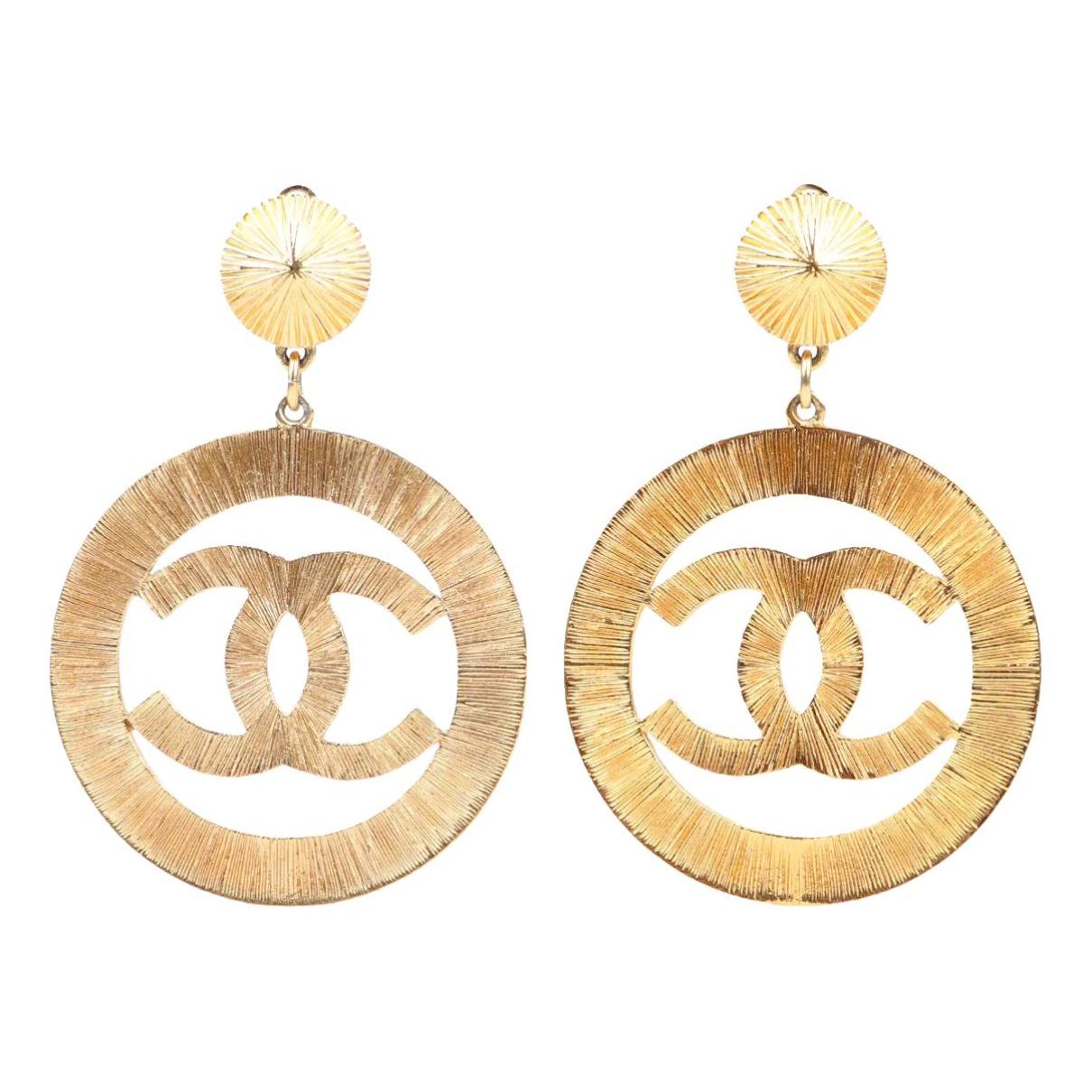 Cc earrings Chanel Gold in Metal - 35885083