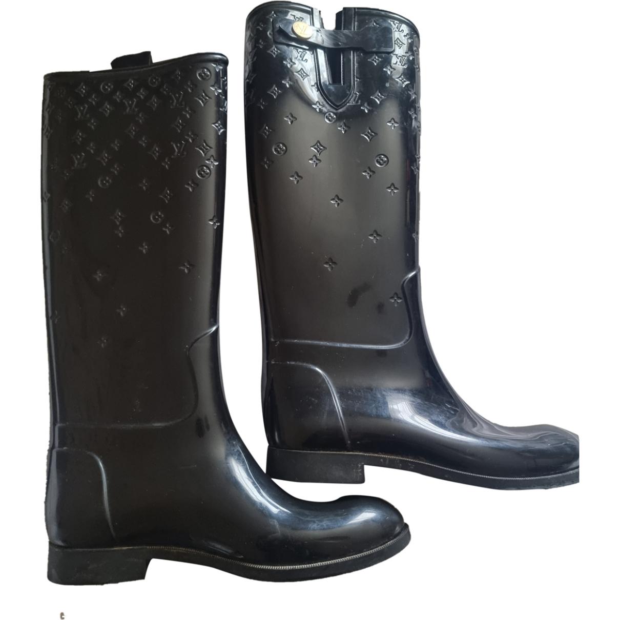Wellington boots Louis Vuitton Black size 38 EU in Rubber - 35902006