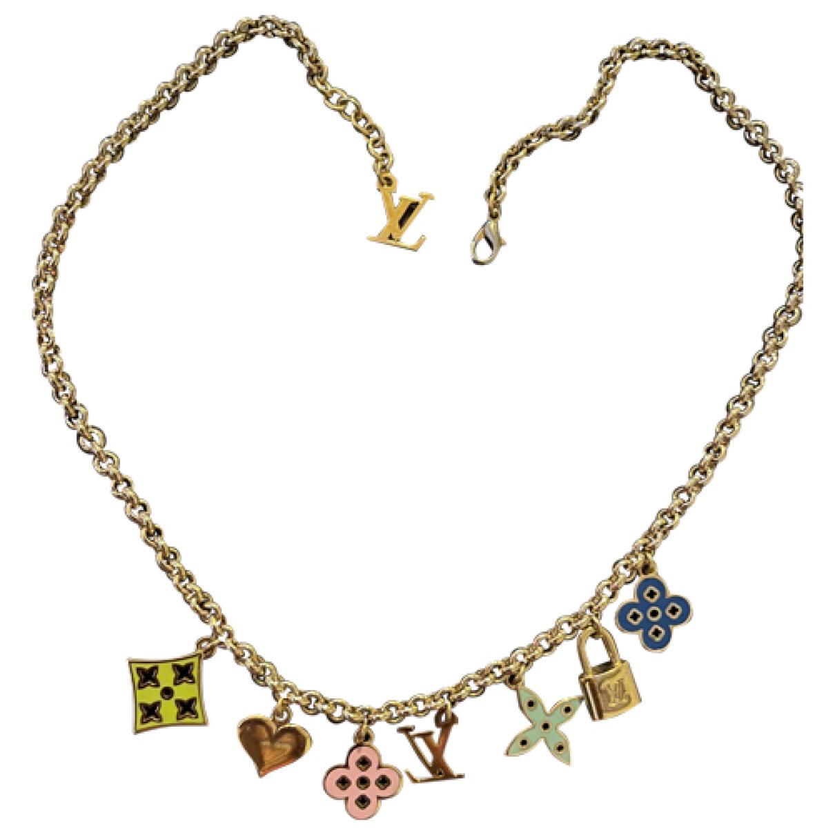 Louis Vuitton LV&ME Love Necklace M62843 Metal Gold Pendant