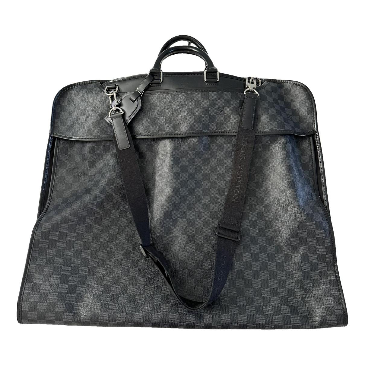 Porte documents voyage leather travel bag Louis Vuitton Grey in Leather -  29322778