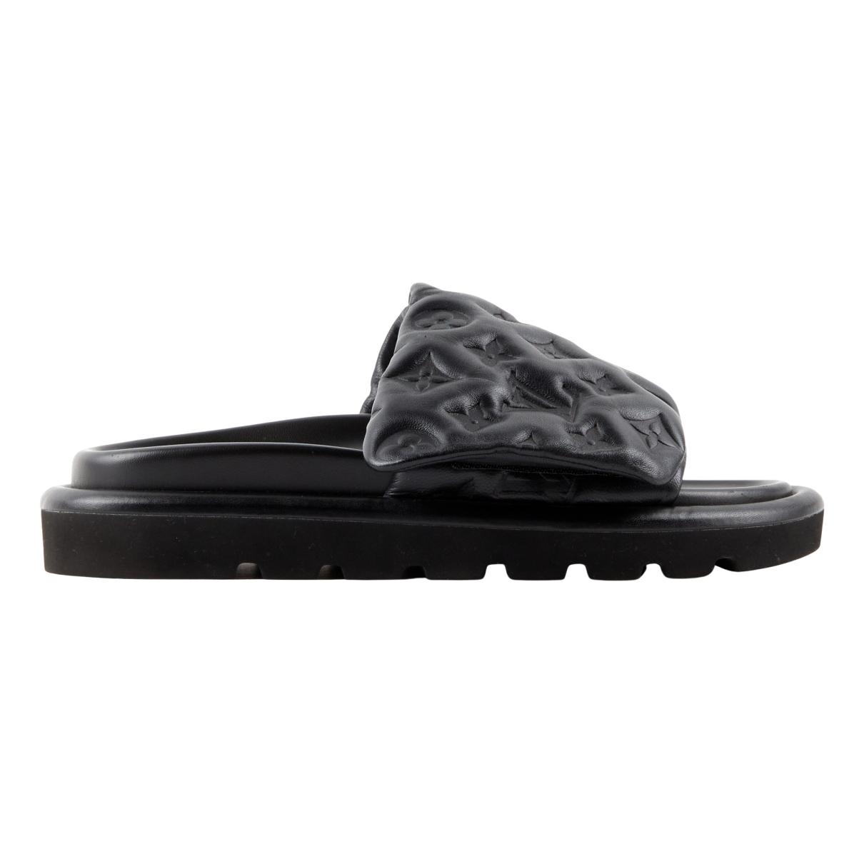 Pool pillow cloth sandal Louis Vuitton Black size 37 EU in Cloth - 35008727
