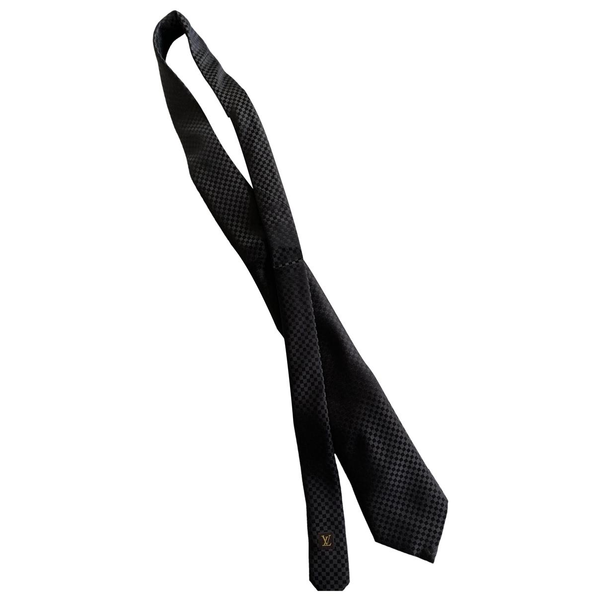 Louis Vuitton - Authenticated Tie - Silk Black for Men, Never Worn