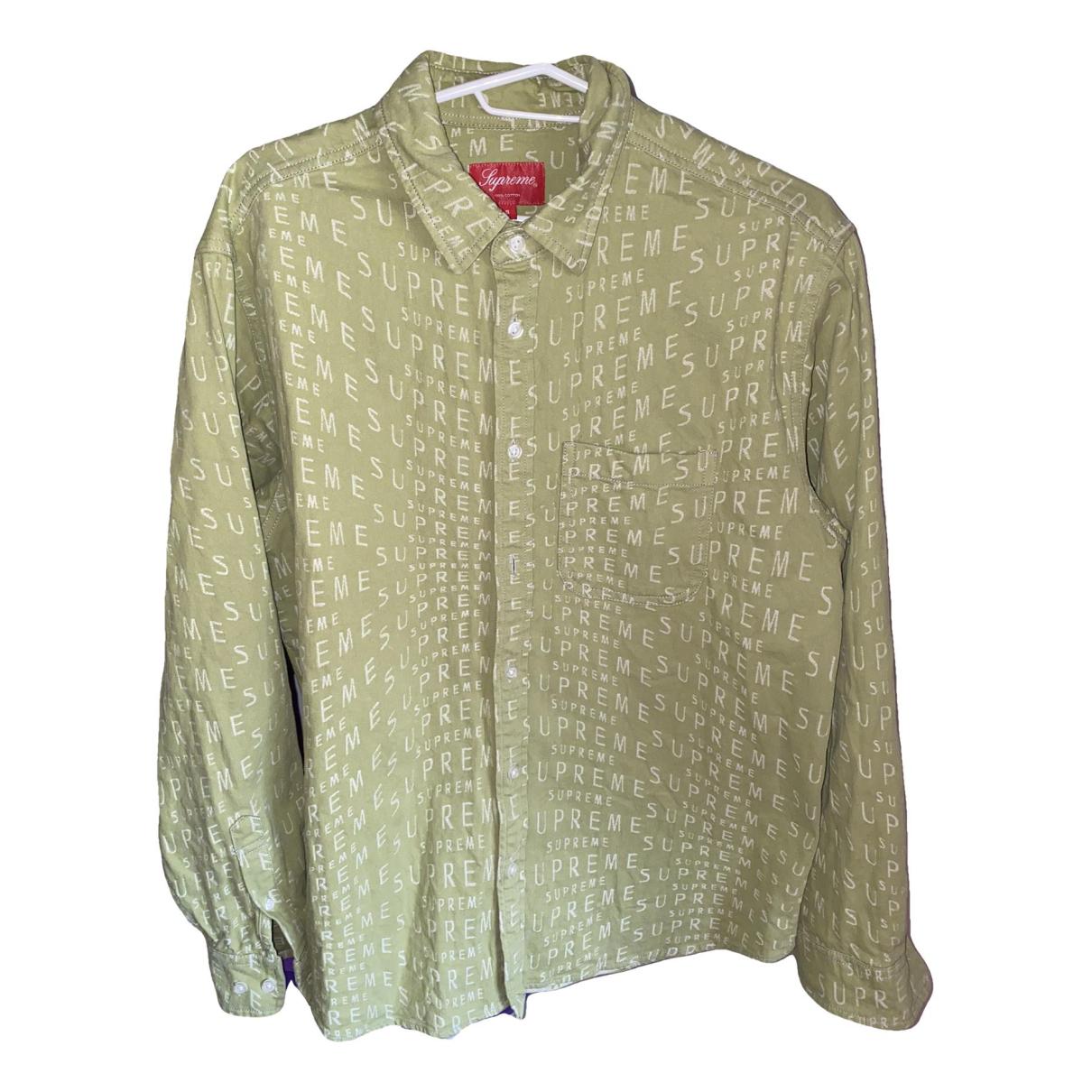Shirt Supreme Green size S International in Cotton