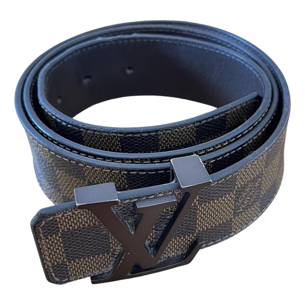 Initiales leather belt Louis Vuitton Black size 100 cm in Leather - 34790937