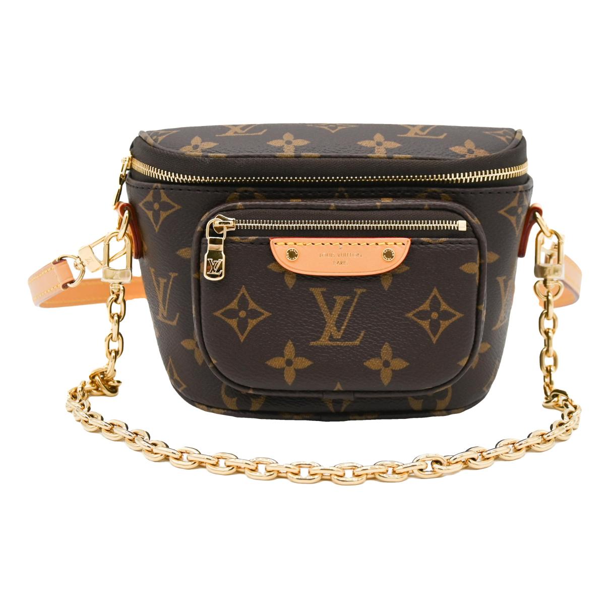 Luggage mini leather handbag Louis Vuitton Brown in Leather - 31372294