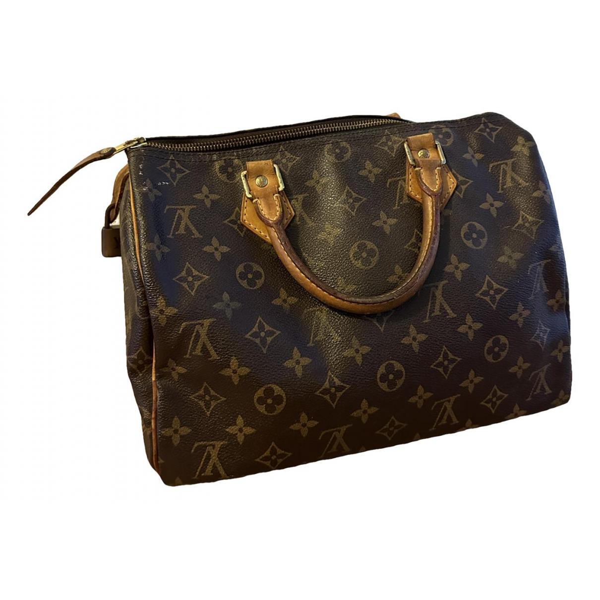 Nano speedy / mini hl cloth handbag Louis Vuitton Brown in Cloth - 36296128