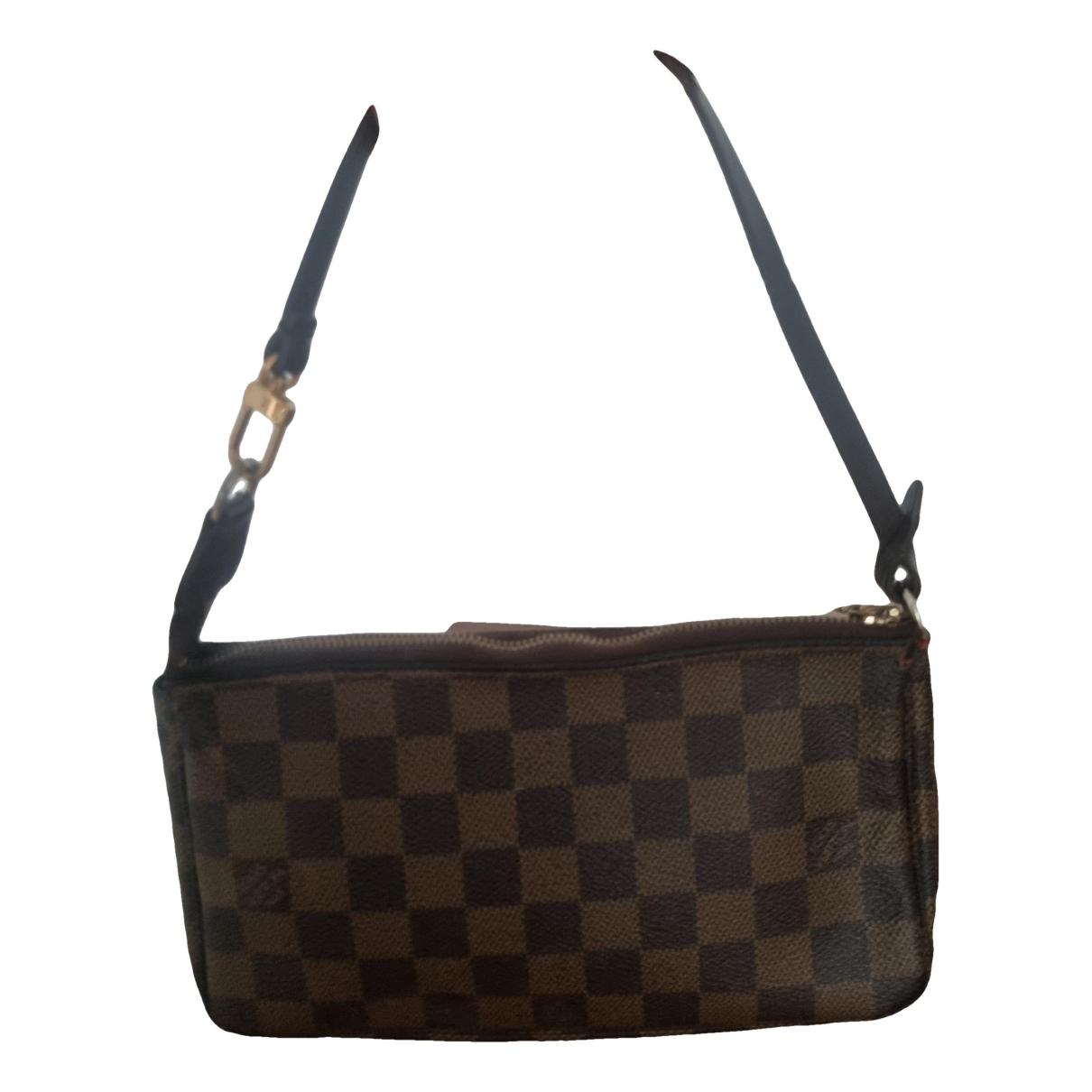 Pochette accessoire cloth handbag Louis Vuitton Brown in Cloth - 35777656
