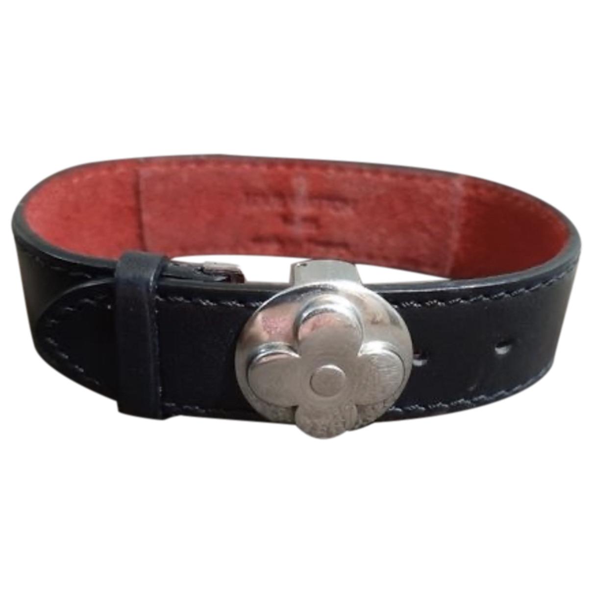 Leather bracelet Louis Vuitton Black in Leather - 24972784