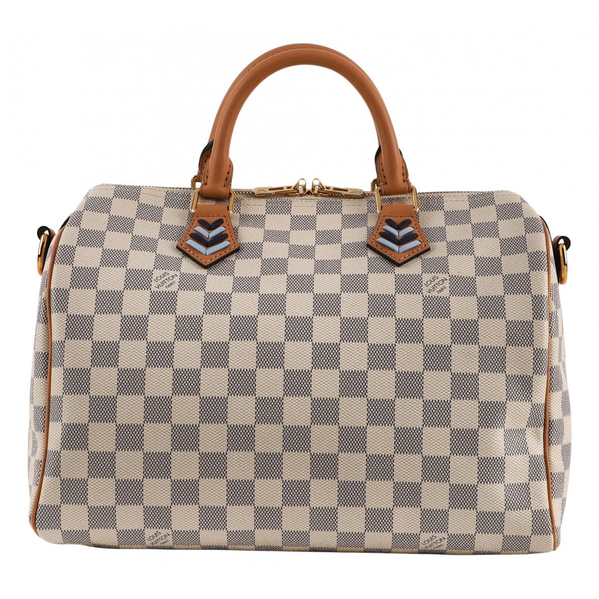 Néo speedy cloth handbag Louis Vuitton White in Cloth - 25505161