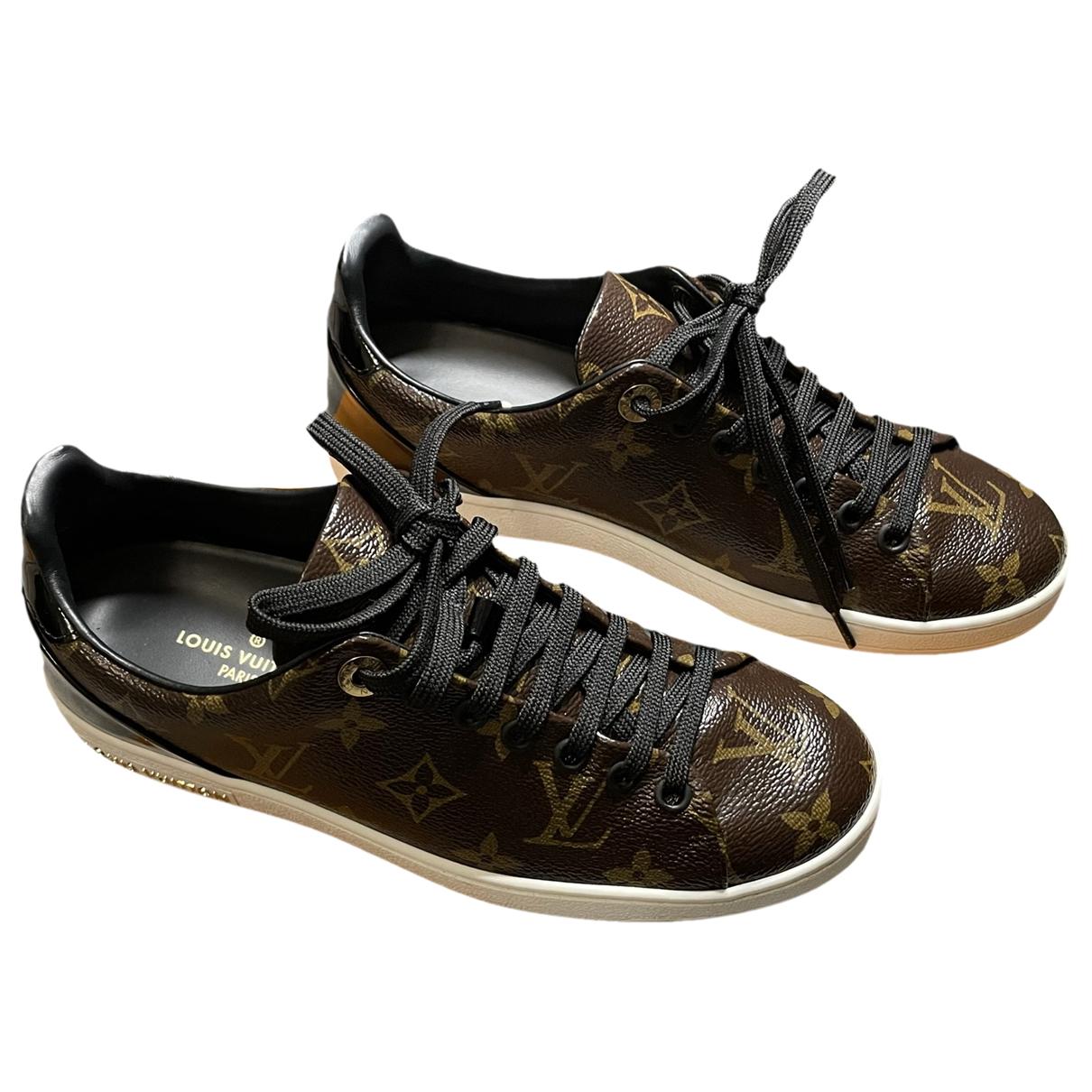 Frontrow leather trainers Louis Vuitton Brown size 37.5 EU in Leather -  25362400