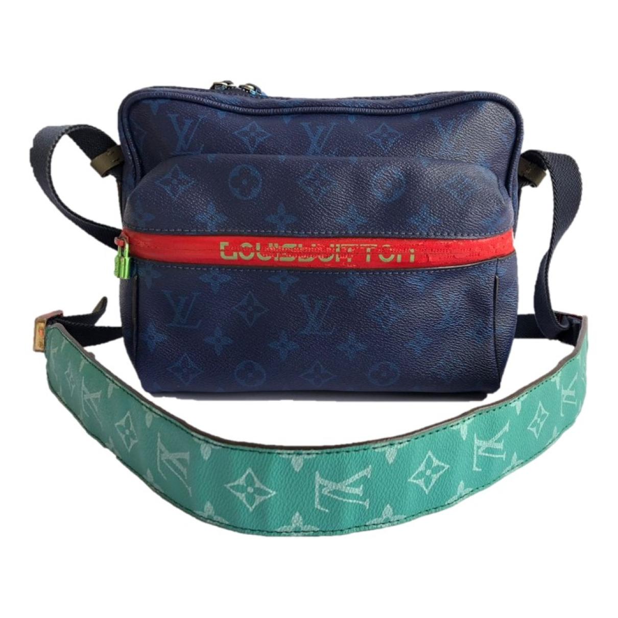 Pre-owned Louis Vuitton Keepall Bandouliere Monogram Outdoor 45 Pacific  Blue