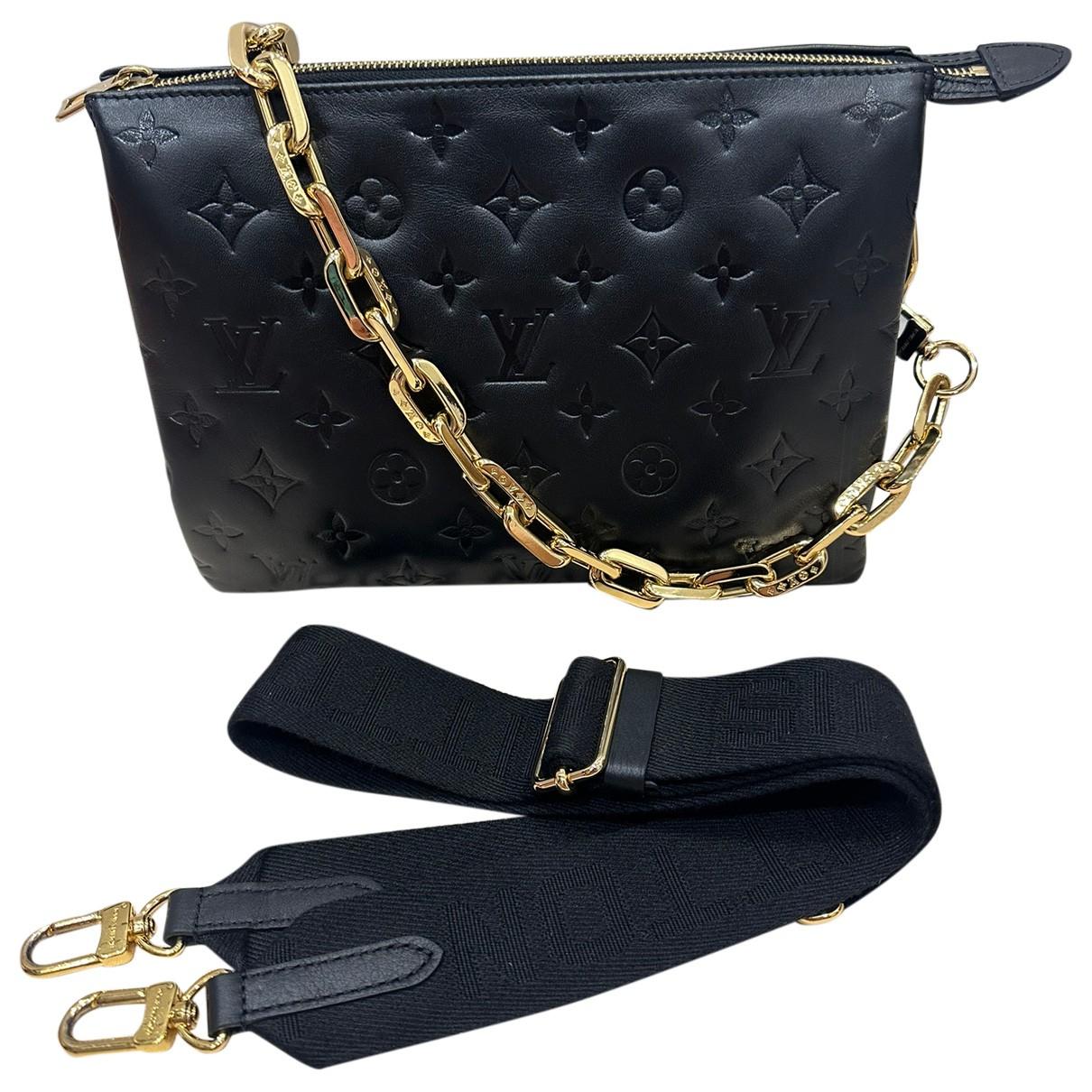 Coussin flap leather crossbody bag Louis Vuitton Black in Leather - 30571275