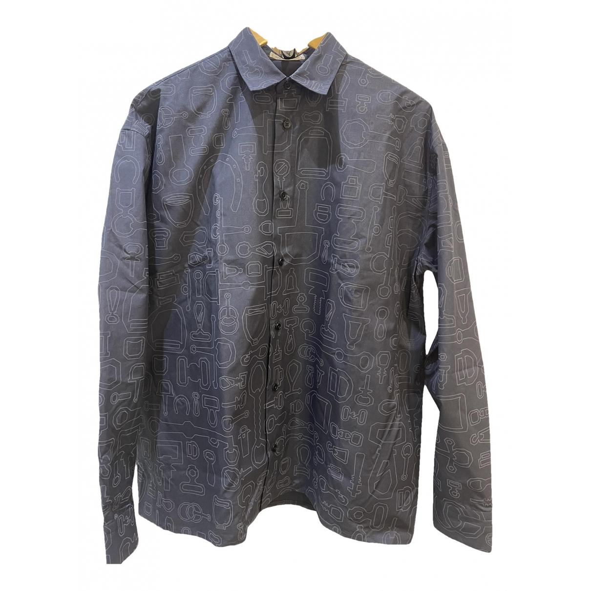 Shirt Louis Vuitton Blue size M International in Cotton - 33405499