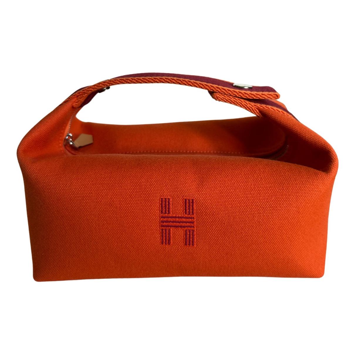 Bride à brac cloth 24h bag Hermès Orange in Cloth - 36068541