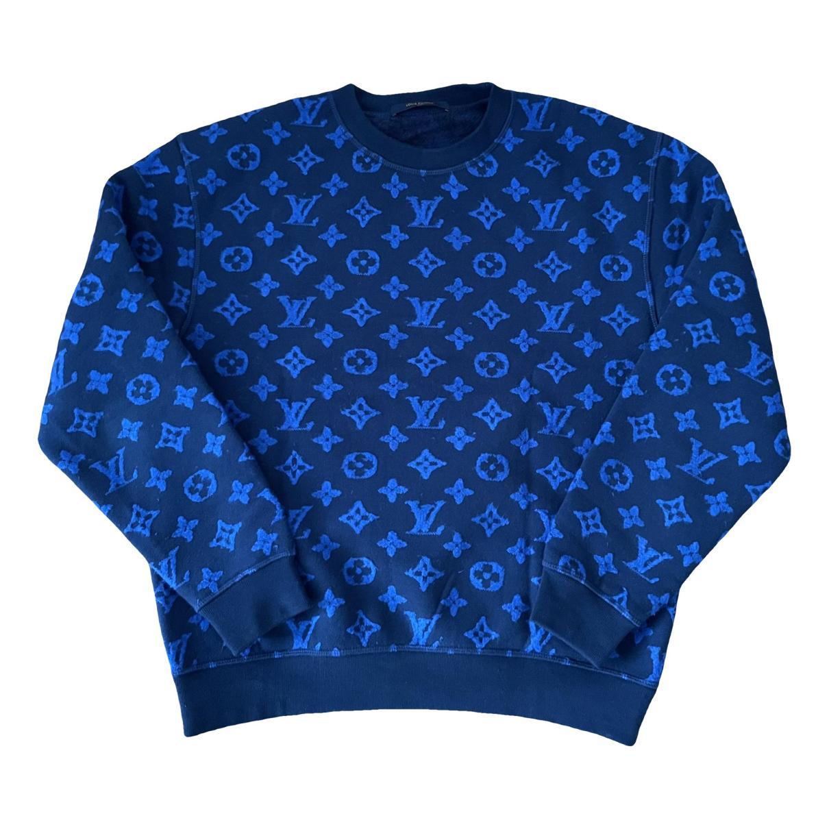 Sweatshirt Louis Vuitton Blue size S International in Cotton
