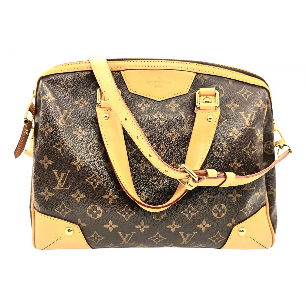 Retiro cloth handbag Louis Vuitton Brown in Cloth - 36619519