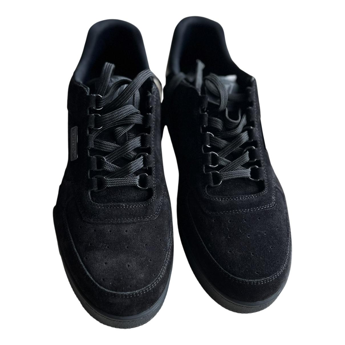 Lv trainer low trainers Louis Vuitton Black size 9.5 US in Suede - 29722187