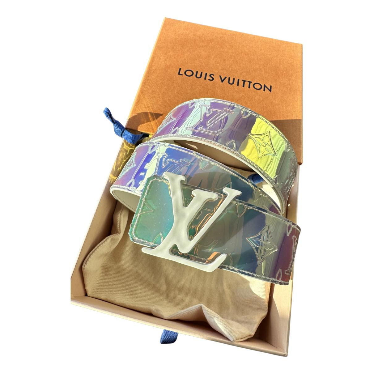 Shape leather belt Louis Vuitton Silver size 95 cm in Leather - 37282485