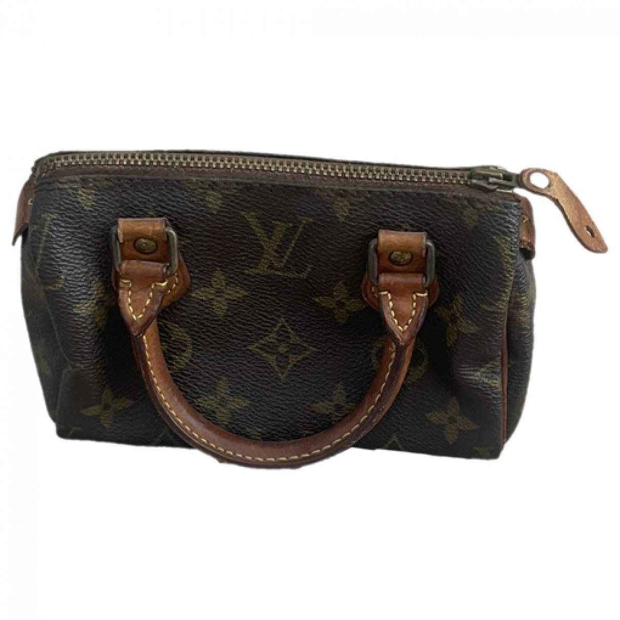Nano speedy / mini hl leather mini bag Louis Vuitton Brown in Leather -  24553506