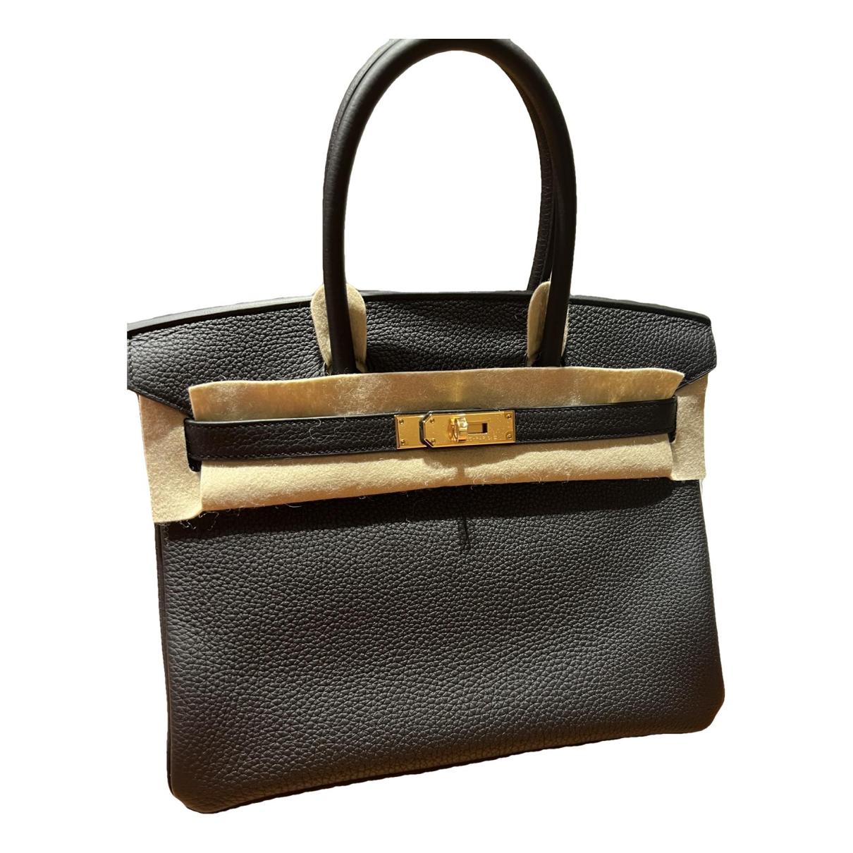 Birkin 30 en cuir sac à main Hermès Noir en Cuir - 36790153