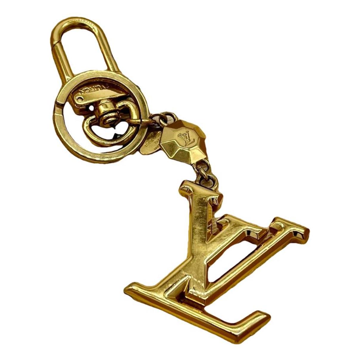 Louis Vuitton Bag Charm Key Holder LV Facettes Gold in Brass with