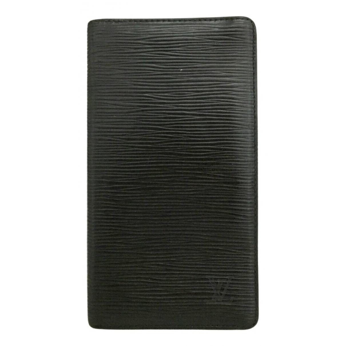 Leather wallet Louis Vuitton Black in Leather - 31753929