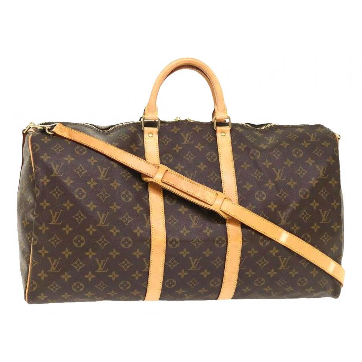 Excursion cloth travel bag Louis Vuitton Brown in Cloth - 12778942